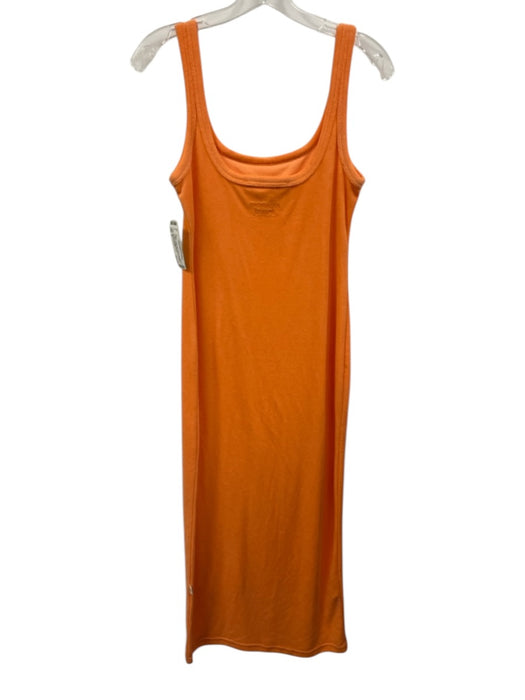 Araminta James Size S Orange Cotton Terry Cloth Sleeveless U Neck Dress Orange / S