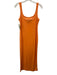 Araminta James Size S Orange Cotton Terry Cloth Sleeveless U Neck Dress Orange / S