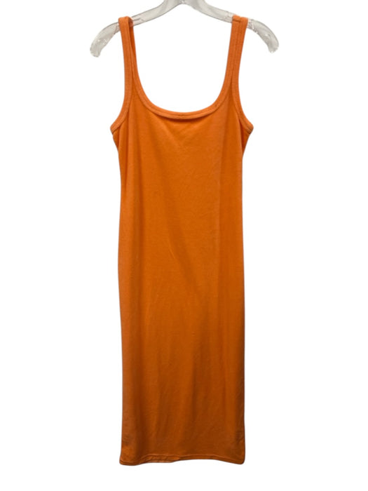 Araminta James Size S Orange Cotton Terry Cloth Sleeveless U Neck Dress Orange / S