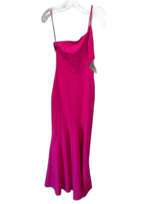 Likely Size 4 Hot pink Polyester Blend One Shoulder Side Cutout Back Zip Dress Hot pink / 4