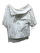 Finley Size S White Polyester Blend Crinkle Wide Neck 1/2 Balloon Sleeve Top White / S