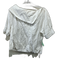 Finley Size S White Polyester Blend Crinkle Wide Neck 1/2 Balloon Sleeve Top White / S