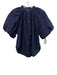 Madewell Size XS Navy Button Up Short Puff Sleeve Top Navy / XS