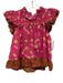 Love The Label Size S Pink, Brown, Multi Cotton Ruffle Cap Sleeve Top Pink, Brown, Multi / S
