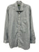 Sid Mashburn Size XL White & Green Cotton Grid Button Up Men's Long Sleeve Shirt White & Green / XL