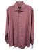 Robert Talbott Size L Red Cotton Micro Button up Men's Long Sleeve Shirt Red / L