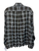 Hamilton Size XL Black & Light Blue Linen Plaid Button up Long Sleeve Shirt Black & Light Blue / XL