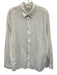 Selected Homme Size 17.5 White Cotton Blend Solid Button Up Long Sleeve Shirt White / 17.5