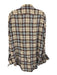 Giannetto Size L Red & Beige Linen Blend Plaid Button Up Men's Long Sleeve Shirt Red & Beige / L