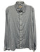 Faherty Size L Blue & White Synthetic Gingham Button Up Men's Long Sleeve Shirt Blue & White / L
