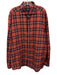 Eton Size L Red & Black Wool Blend Plaid Flannel Button up Long Sleeve Shirt Red & Black / L