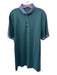Greyson Size XL Green & Purple Nylon & Cotton Blend Polo Men's Short Sleeve Green & Purple / XL