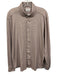 Emanuel Berg Size XL Pink & Brown Print Cotton Blend Micro Long Sleeve Shirt Pink & Brown Print / XL