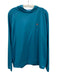 Peter Millar Size L Blue Synthetic Solid Hoodie Athleisure Long Sleeve Shirt Blue / L