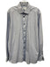 Eton Size 16 Blue Cotton Plaid Button Up Spread Collar Men's Long Sleeve Shirt Blue / 16