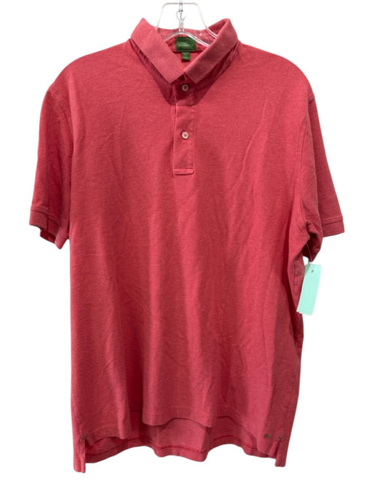 Sid Mashburn Size XL Red Orange Cotton Polo Men's Short Sleeve Red Orange / XL