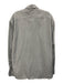 Tiki Size XL Gray & White Cotton Striped Oxford Button up Long Sleeve Shirt Gray & White / XL