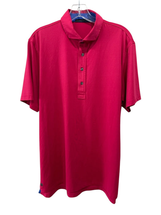 Greyson Size L Red Polyester Polo Men's Short Sleeve Red / L