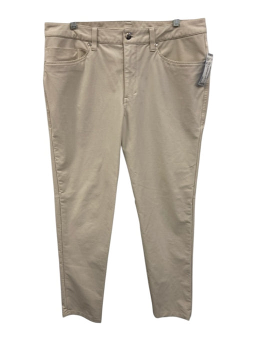 Lululemon Size 34 Beige Synthetic Solid Athletic Khakis Men's Pants Beige / 34