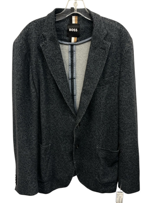 Boss Blue Wool Blend Dots 2 Button Men's Blazer Blue / 42