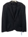 Saks Fifth Ave Blue Linen Blend Plaid Patch Pocket 2 Button Men's Blazer Blue / 42
