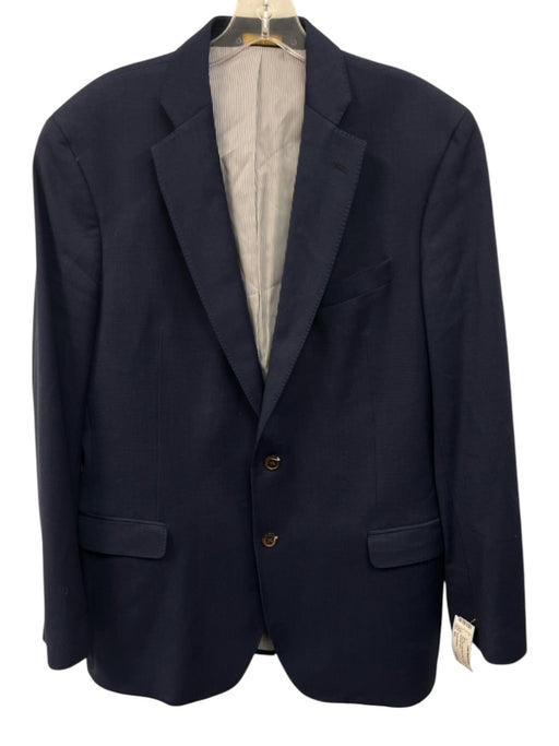 Brooks Brothers Navy Blue Wool Blend Solid 2 Button Men's Blazer Navy Blue / 42L