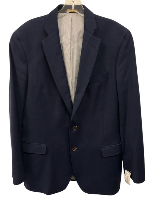 Brooks Brothers Navy Blue Wool Blend Solid 2 Button Men's Blazer Navy Blue / 42L