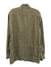 Polo Size L Green Linen Solid Military Button up Men's Jacket Green / L