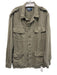 Polo Size L Green Linen Solid Military Button up Men's Jacket Green / L
