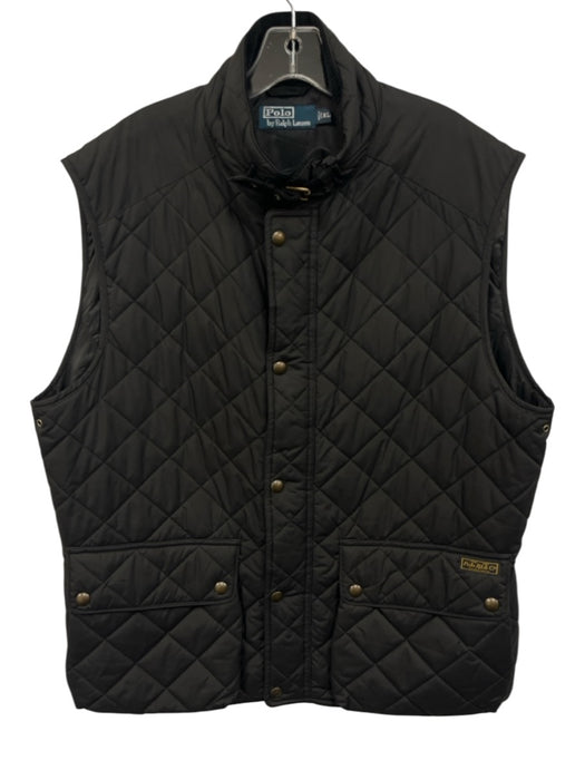 Polo Size XL Black Synthetic Quilted Vest Men's Jacket Black / XL