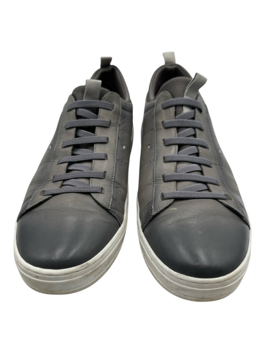 Martin Dingman Shoe Size 10 AS IS Gray & White Leather Solid Low Top Men's Shoes Gray & White / 10