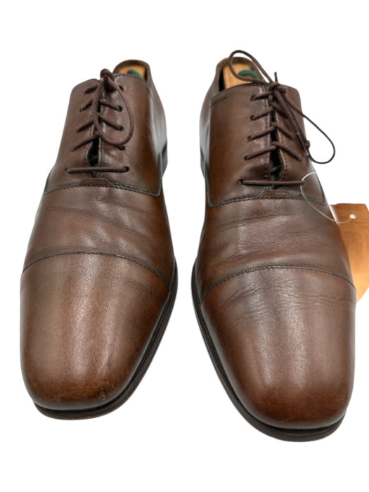 Ferragamo Shoe Size 9.5 AS IS Brown Leather Solid Low Top Men's Shoes Brown / 9.5