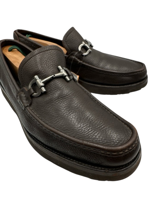 Ferragamo Shoe Size 9.5 AS IS Brown Leather Solid Horsebit Men's Shoes Brown / 9.5