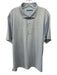 J Mclaughlin Size XL White & Blue Polyester All Over Print Polo Short Sleeve White & Blue / XL
