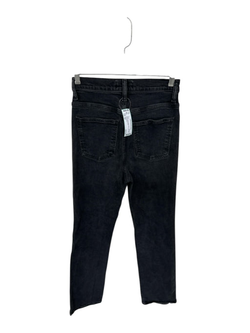Agolde Size 25 Black Organic Cotton Blend High Waist Straight Leg Jeans Black / 25