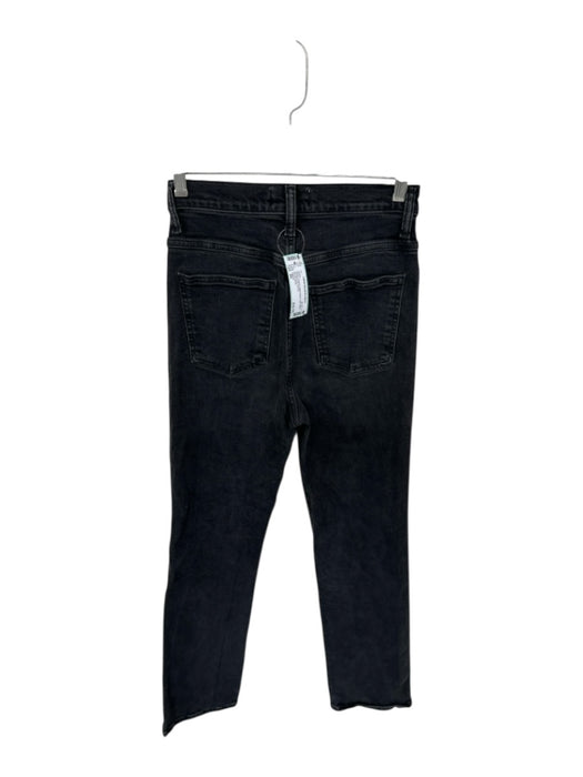 Agolde Size 25 Black Organic Cotton Blend High Waist Straight Leg Jeans Black / 25