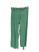 Zara Size 4 Green Cotton Blend High Waist Wide Leg Raw Hem Jeans Green / 4