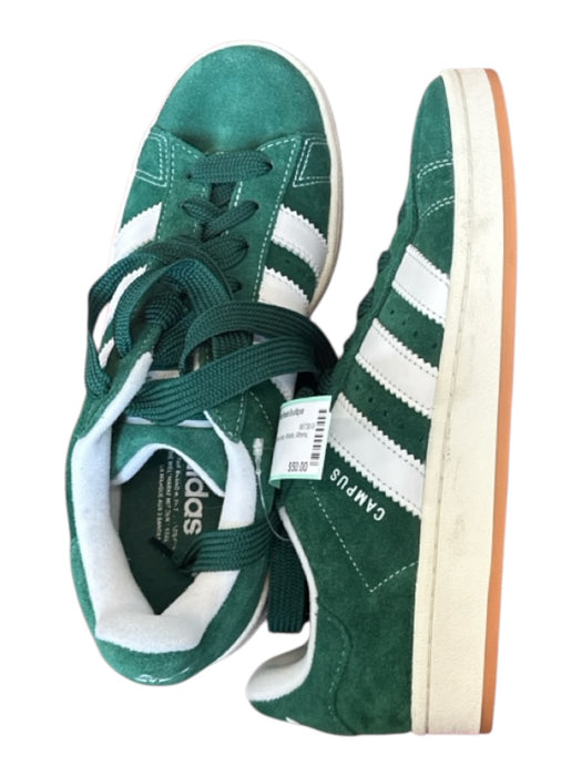 Adidas Shoe Size 8.5 Green & White Suede Athletic Men's Sneakers Green & White / 8.5