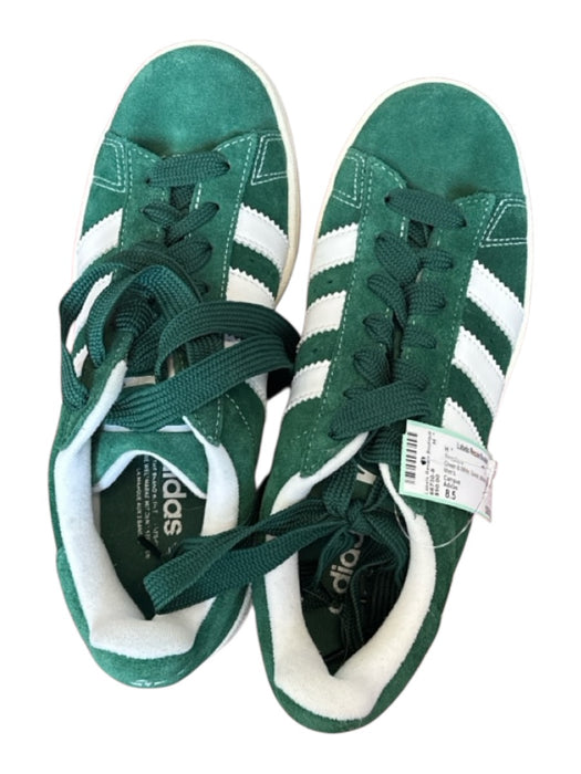 Adidas Shoe Size 8.5 Green & White Suede Athletic Men's Sneakers Green & White / 8.5