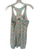 J Crew Size S White Green & Multi Polyester Blend High Neck Razor Back Dress White Green & Multi / S