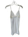 Armani Exchange Size 2 White Cotton Blend Spaghetti Strap Lace Detail Dress White / 2