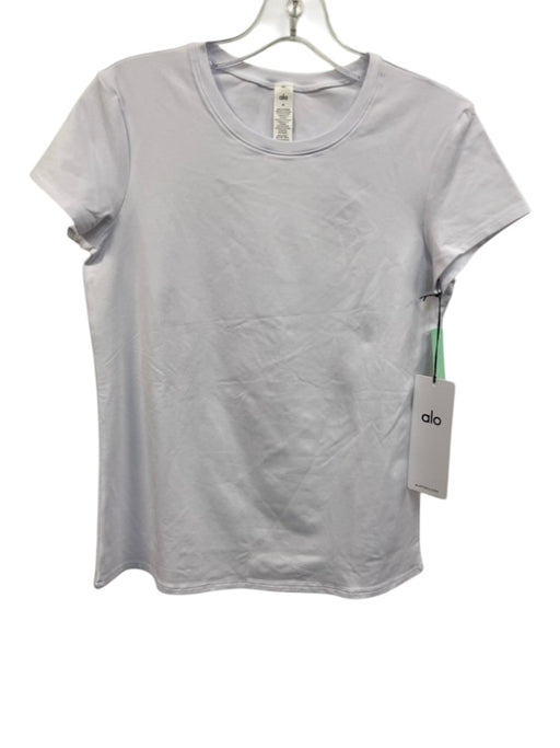 Alo Size M White Cotton Blend Short Sleeve T Shirt Athletic Top White / M