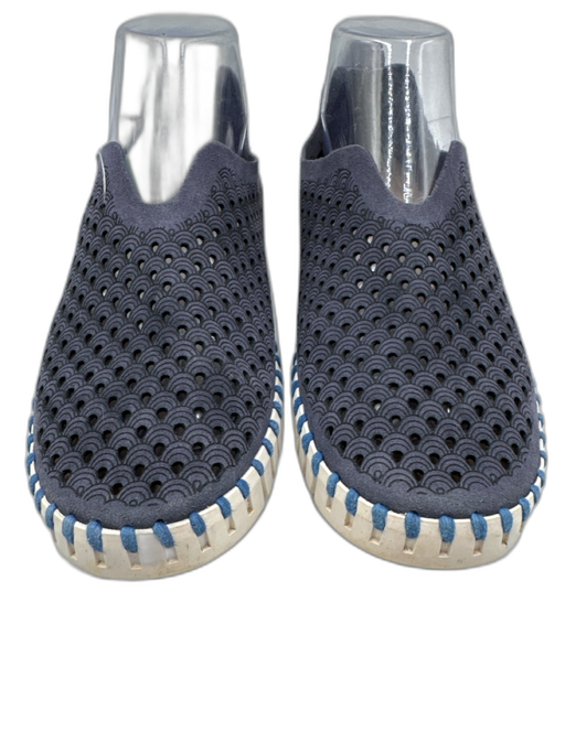 Ilse Jacobsen Shoe Size 39 Slate Blue Leather Cut Outs Slip On Shoes Slate Blue / 39
