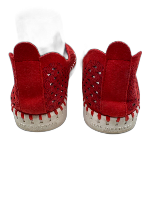 Ilse Jacobsen Shoe Size 39 Red Leather Cut Outs Slip On Shoes Red / 39