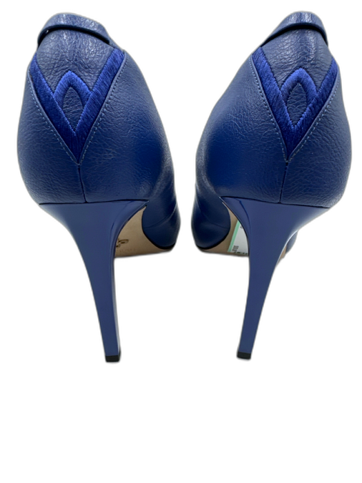 Veerah Shoe Size 8.5 Blue & Multi Vegan Leather Stiletto Pointed Toe Pumps Blue & Multi / 8.5