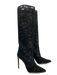 Francesco Russo Shoe Size 39 Black Lace Knee High Stiletto Floral Boots Black / 39