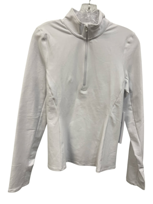 Alo Size M White Polyester Jacket Long Sleeve 1/2 Zip Jacket White / M