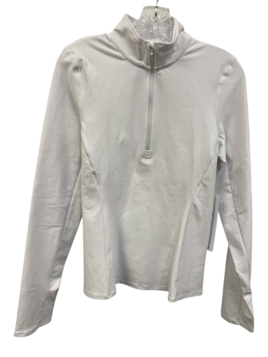 Alo Size M White Polyester Jacket Long Sleeve 1/2 Zip Jacket White / M