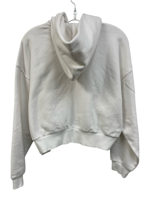 Vuori Size M White Cotton & Polyester Jacket Long Sleeve Zip Up Crop Jacket White / M