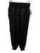 Cinq a Sept Size S Black Cupro Elastic Waist Cargo Shine Pants Black / S